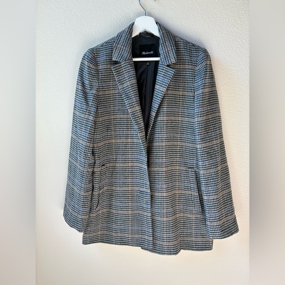 EUC Madewell Dorset Blazer in Bowne Plaid/ Color Essex Houndstooth Menswear (M) - Picture 12 of 15